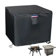 Fire Pit Cover 38 inch Square Propane Gas Outdoor Fire Table Cover Waterproof...