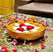 JS CRAFTS Round Urli Hammered Copper Bowl Traditional Potpourri Decorative Bowl for Living Room Ofice Center Table Decoration
