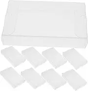 10Pcs Clear PVC Cassette Tape Storage System Plastic Case Stackable Holder for Audio Tapes High Transparency Design for Easy Visibility and Protection