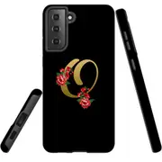 For Samsung Galaxy S21 FE Case Armour Cover, Embellished Letter O