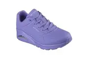 Womens Skechers Uno - Stand On Air Lilac Lace Up Sneaker Shoes