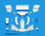 Tamiya 51603 1/10 RC F1 Car Front & Rear Spoiler Wing Set (White,F104 2017 Ver.)