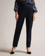 Ted Baker London Eliona Barrel Trouser Pintick Detail Navy TB 0 US 2 NWT $225