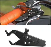 Motorcycle Cruise Control, Motorcycle Handle Retainer Clips, Aluminum Throttle Assist Lock Throttle Grip, Universal Cruise Assist Wrist Hand Grip Lock Clamp with Silicone Ring