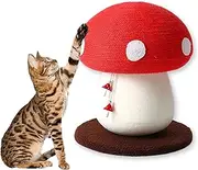 Cat Scratching Post,Mushrooms Cat Scratcher with Sisal Rope Cat Tree Interactive Toys for Indoor Kitten Small Cat Home Decoration