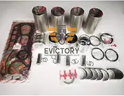 for yanmar Engines 4TNE94 4D94E Rebuild kit Piston Ring Overhaul Gasket kit Main conrod Bearing Cylinder Liner + Water Pump