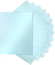 Silunkia 120 Sheets Blue Shimmer Cardstock 8.5 x 11 Certificate Paper, 250gsm/92lb Thick Paper Light Blue Card Stock for DIY Cards Making, Greeting Cards, Wedding Invitations, Menus, Paper Crafting