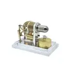 Mini Hot Horizontal Stirling Engine Model J06F Aluminum Alloy Base Gift New