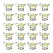 20 Pack Spring Band Hose Clamps for 14.5-15.2mm OD Hose Band Clips Gold