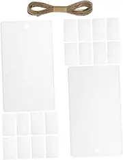 LABRIMP 32pcs Blank Shipping Tags with String Versatile Labels for Organizing Kitchen Pantry Closet Office Easy to Hang
