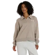 [New Balance] New Balance Polo Sweatshirt - Women Sweatshirts