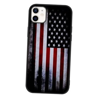 Compatible with iPhone 11 Case Case American Flag Pattern Hard PC Back and