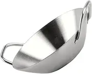 Ciieeo Stainless Steel Dipping Plate Double Sided Sauce Dish Versatile Seasoning Tray for Appetizers for Home Restaurant Camping and BBQ Lightweight Stainless Steel