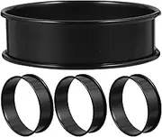 DECHOUS 4pcs Nonstick Brioche Molds English Muffin Ring Baking Molds Stainless Steel Tart Ring for Cooking 8cm Diameter