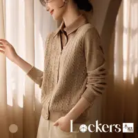 在飛比找momo購物網優惠-【Lockers 木櫃】冬季時尚假兩件針織上衣 L11212