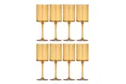 2x 4pc Ladelle Flynn Glass Tumbler Water Cup Drinkware Glassware 22cm Amber