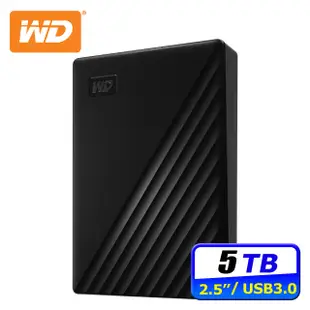 WD My Passport 5TB 2.5吋行動硬碟-黑(WDBPKJ0050BBK-WESN)