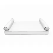 |COVER ONLY| STYLE 5 Crib Bolster Pillow Daybed Porch Swing Contrast Trim AD106