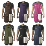 Multi Pocket Canvas Work Apron, Adjustable Cross Back for Men and Women