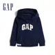 Gap 女幼童裝 Logo長袖外套 碳素軟磨法式圈織系列-海軍淺藍(567906)