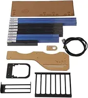 XUMIUZIY ATX MATX ITX Motherboard Chassis DIY Frame,Open Computer Case Bracket with Excellent Heat Dissipation,7 PCI Expansion Slots,Support 1 X 3.5, 1 X 2.5 Expansion Storage (Blue Black)