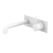 Nero Mecca Wall Basin / Bath Set 260mm Handle Up Trim Kits Only Matte White NR221910B260TMW
