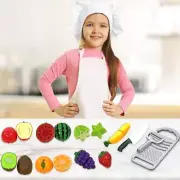 Kids Pretend Fruit and Vegetable Cutting Play Set Kitchen Acessories Corn Onion