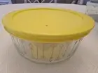 Vintage Style Pyrex Bowl Yellow Arrows with Yellow Lid