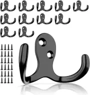 12 PCS Double Coat Hooks Hardware, Heavy Duty for 12PCS +