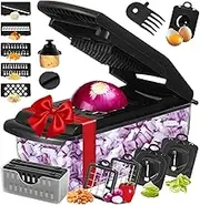 Food Chopper | Kitchen Chopper Vegetable Dicer Cutter,Multifunctional Hand Tools Cheese Grater, Kitchen Gadgets for Potato Veggie Carrot Garlic Fruit