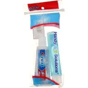 2 Pack Crest Cavity Protection Compact Toothbrush & Toothpaste Kit