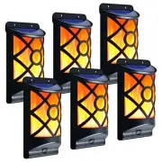 Solar Flame Lights Outdoor, Realistic 3D Flickering Flames Wall Lantern, 66 U...