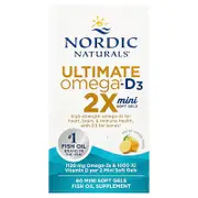 Nordic Naturals, Ultimate Omega®-D3 2X, Lemon, 60 Mini Soft Gels