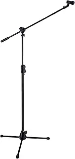 Hercules EZ Clutch Tripod Microphone Stand/Holder w/ 2 in 1 Boom/Mic Clip Black