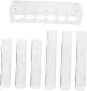 TOYANDONA 1 Set Clear Glass Test Tube Plant Propagation Station with Plastic Rack Transparent Hydroponic Tube for Terrarium Plants Desktop Decoration for Home and Office