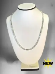 NEW - 5.9mm Cuban Chain in Solid .925 Sterling Silver - 24" (TRP050973)