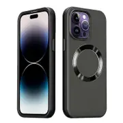 For iPhone 14 Pro CD Pattern Magsafe PC Phone Case - Black