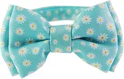 Dan & Sam Chamomile Cat Collar & Bowtie, Twin Pack - Adjustable Strap for Comfort, Safety Buckle, Lead & Tag Attachment Ring, Removable Bowtie - Ideal for Walking & Training Your Feline Friend