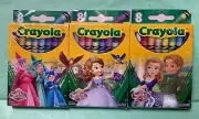 Crayola Disney Sofia the First set of 3 - 8 packs Fairy Godmothers James Amber