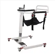 Medical Patient Lift Wheelchair Portable Transfer Chair for Home, Bedside Commode Bathroom Wheelchair w/Padded Seat, Patient Transfer Lifter Nursing Wheelchair for Handicap Elderly Seniors Transport