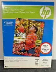 Sealed HP Everyday Photo Paper Q5498A 8 1/2" x 11" Semi Gloss Inkjet Photo Paper