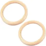 2Pcs Fitness Rings Training Ring New Wooden 32mm Exercise Fitness Gymnastic Rings Gym Exercise