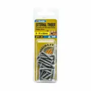 Zenith 8 - 10 x 25mm Galvanised Countersunk Rib Head External Timber Screws - 30