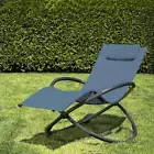 Vivere Orbital Lounger Deck Chair Pool Side Decor W/ Headrest Cape Cod