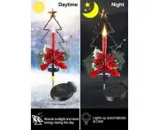 Christmas Decorations Outdoor Solar Lights - Auto On/off, Ip67 Waterproof Led Christmas Tree Pathway Garden Stakes Lights For Yard Lawn