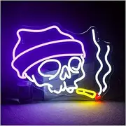 Hanging Art Neon Signs Skeleton Neon Light Halloween Sign Lamp, For Hip-hop Party Sign, Game Room, Bedroom,Bar Decor Hanging Art Neon Signs 31cm×42cm