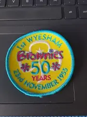 1st Wyesham Brownies 50 Years 1955 Girl Guide Badge.