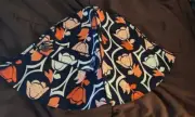 Brand-Janine & Jack Girls Black with Orange, Light Red and White Floral Sun Hat