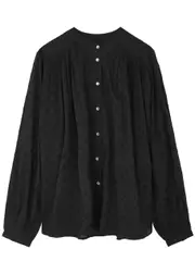 Skall Studio Rita Fil-coupé Cotton Blouse - Black - 38 (UK10 / S) 38 (UK10 / S)