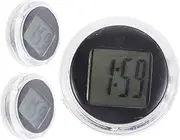 3pcs Electronic Clock Small Battery Clock Stick on Clock for Dashboard Clock Handlebar Digital Clock for Motorcycle Wall Clock Mechanism Kit Digital Car Clocks Mini Movement Black